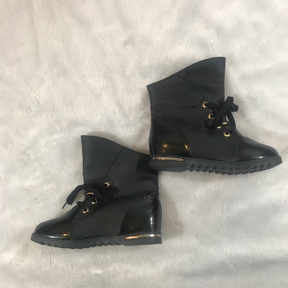 Shoes Gold Accented Black Boots Poshmark